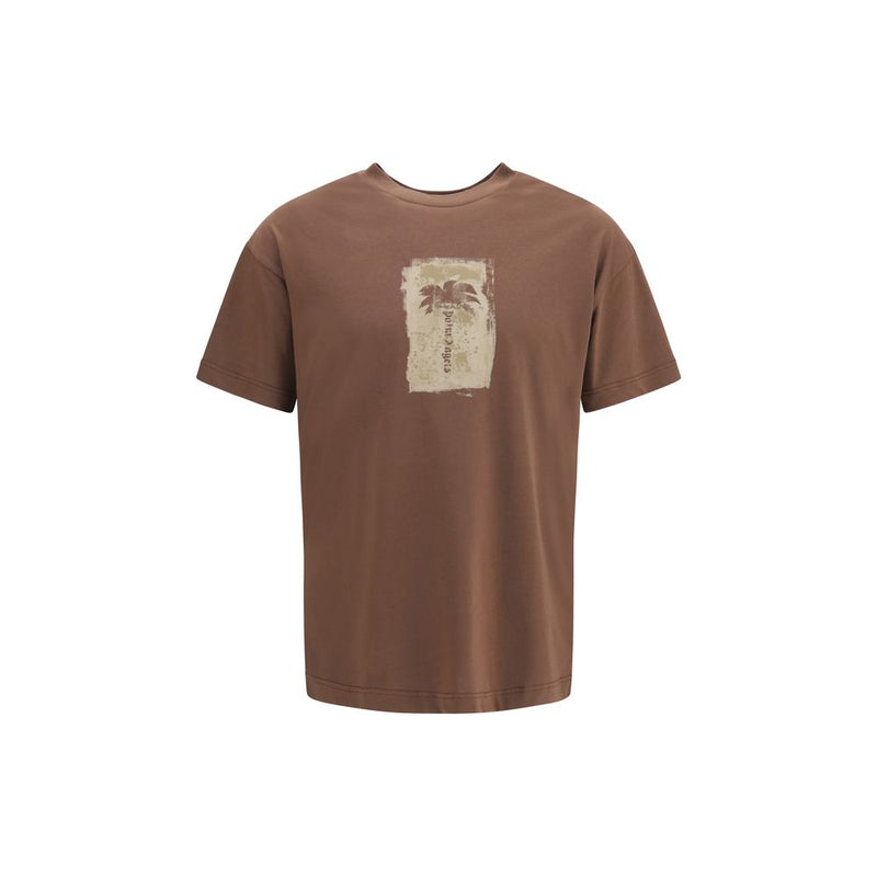 Palm Angels Brown Cotton T-Shirt