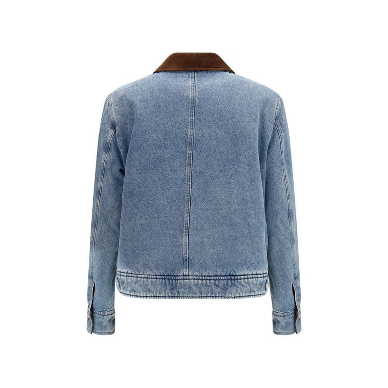 Ami Paris Blue Cotton Denim Jacket
