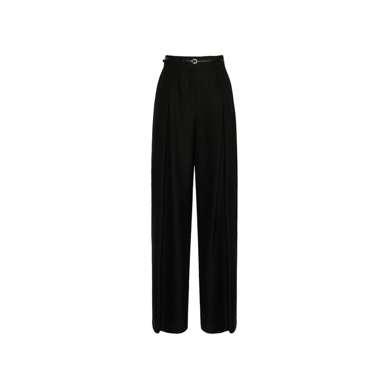 Max Mara Black Elastane Casual Pants