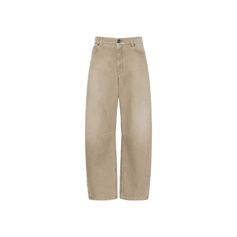 Max Mara Beige Cotton Jeans Denim