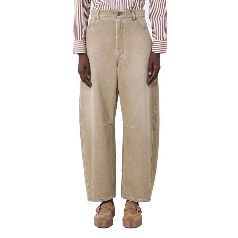 Max Mara Beige Cotton Jeans Denim