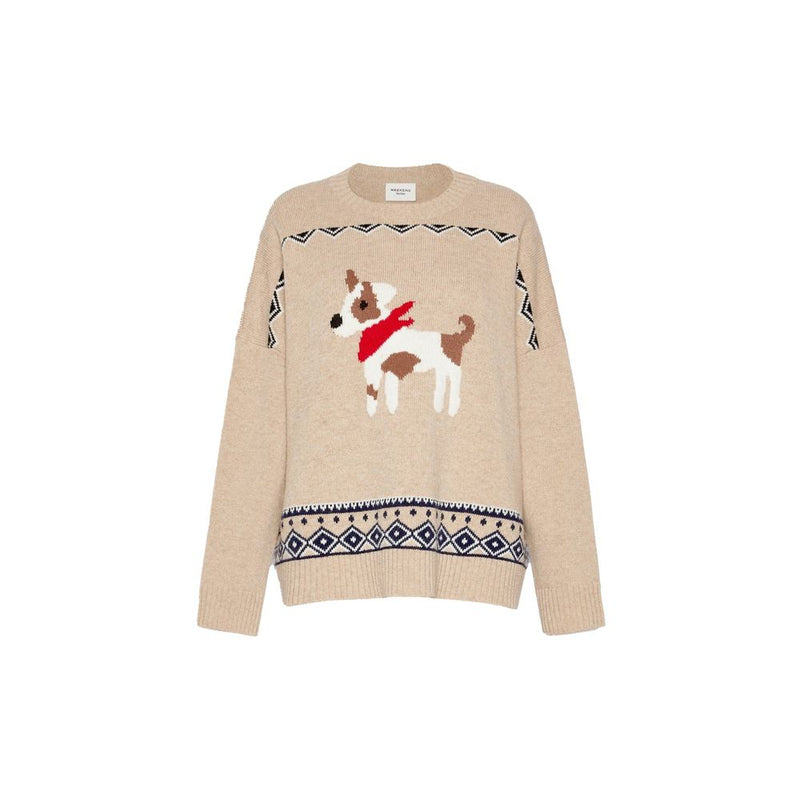 Max Mara Beige Virgin Wool Sweatshirt