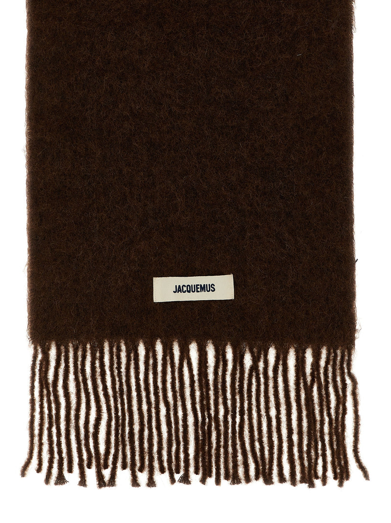 Jacquemus Brown Alpaca Leather Foulard