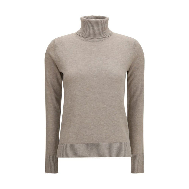 'S Max Mara Beige Wool Oves Aries Turtleneck