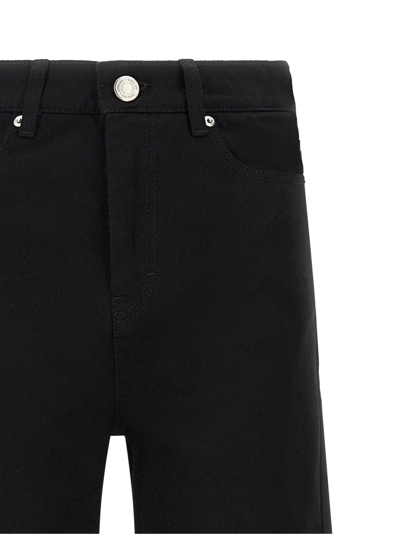 Ami Paris Black Cotton Flared Jeans