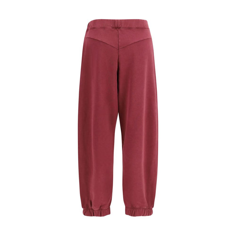 Off-White Purple Cotton Casual Pants