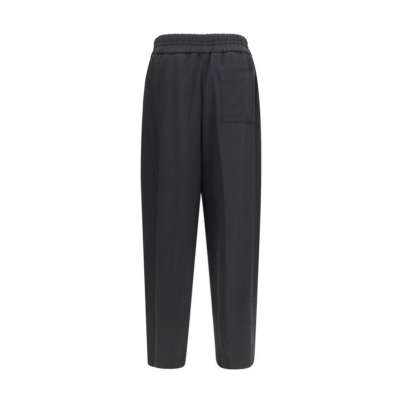 Ami Paris Black Wool Oves Aries Casual Pants