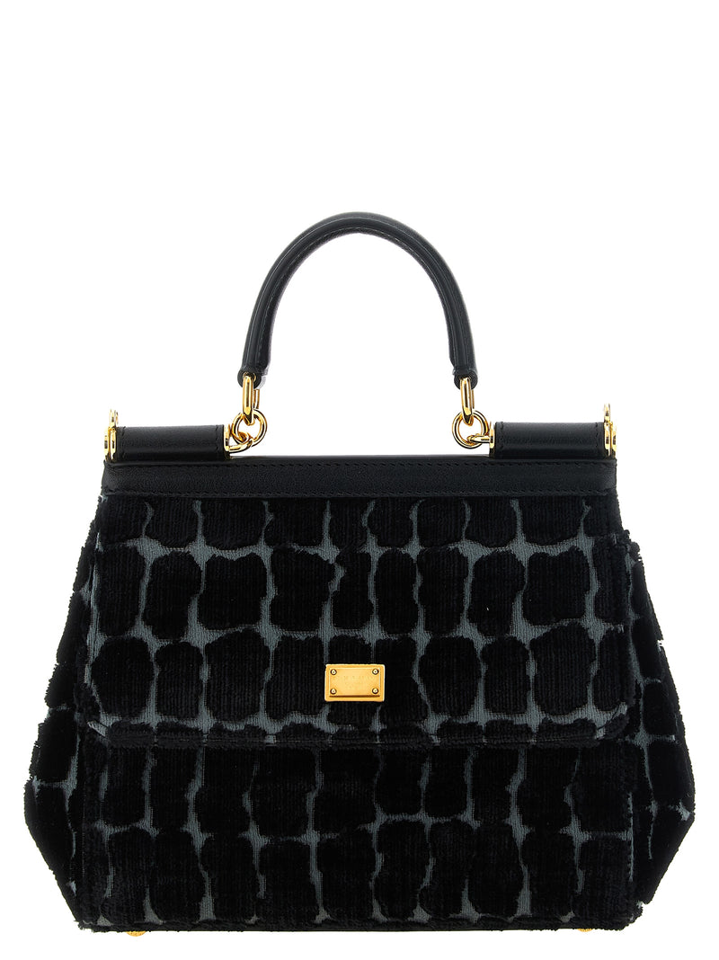 Dolce & Gabbana Black Cotton Handbag