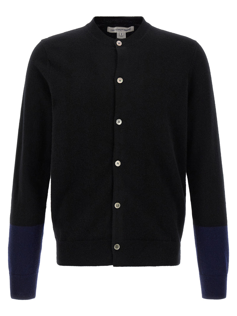 Comme Des Garçons Black Wool Cardigan