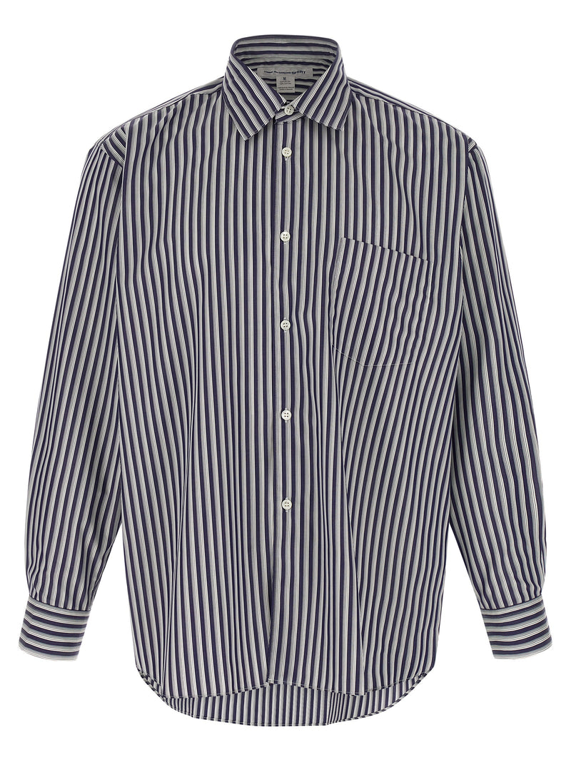 Comme Des Garçons Blue Cotton Blouse