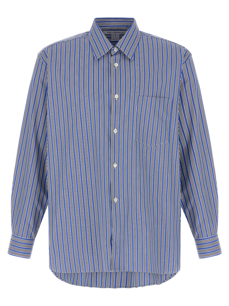 Comme Des Garçons Blue Cotton Blouse