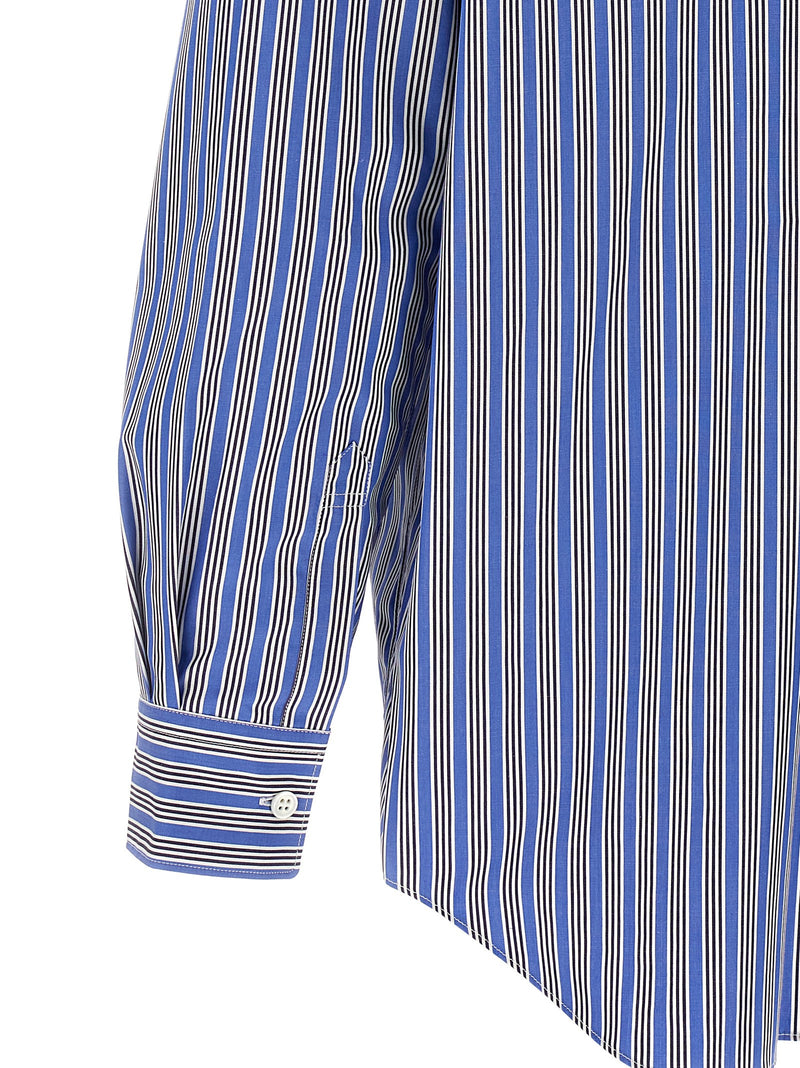 Comme Des Garçons Blue Cotton Blouse