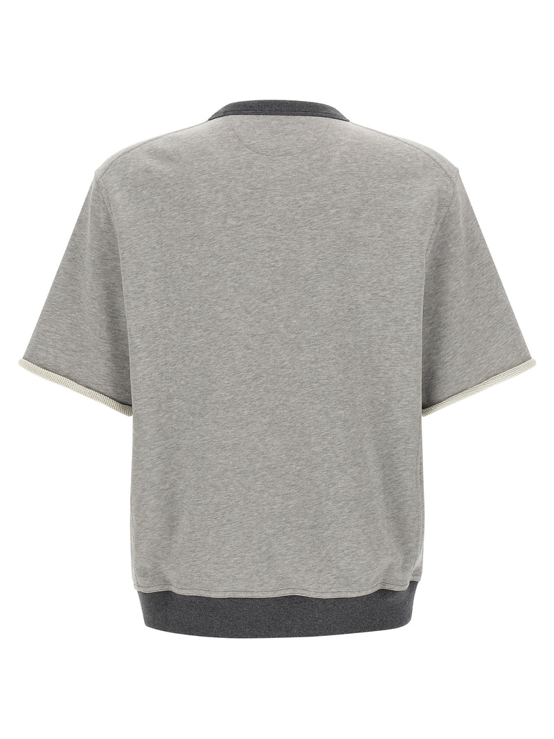 Brunello Cucinelli Gray Cotton Sweatshirt