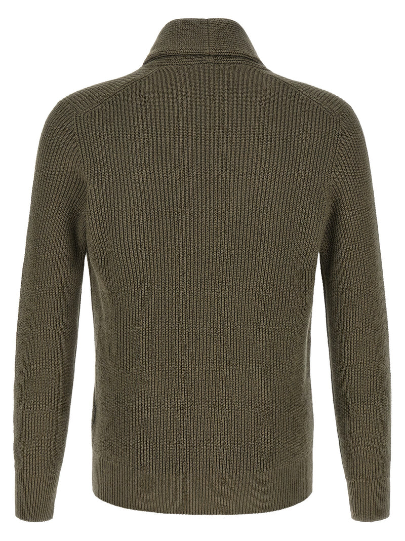 Brunello Cucinelli Bicolor Cotton Cardigan