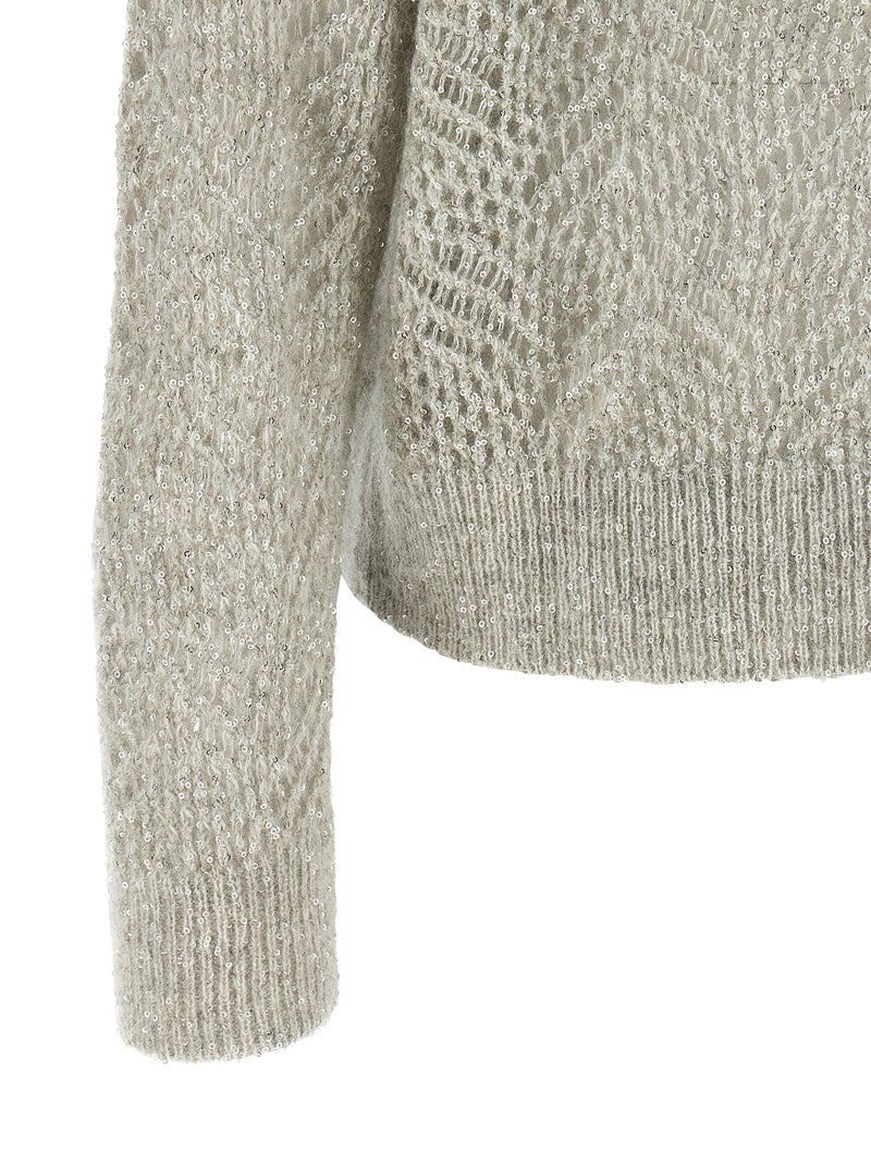Brunello Cucinelli Gray Polyamide Cardigan