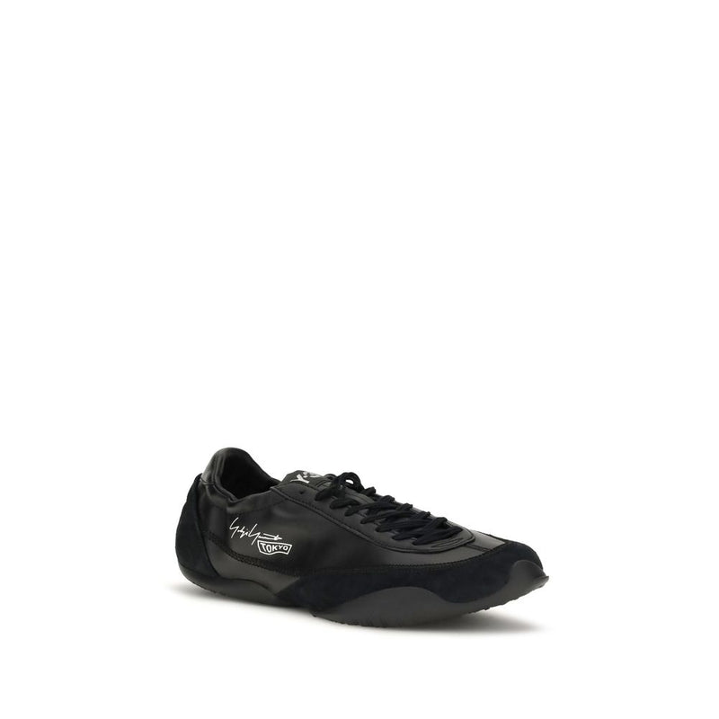 Y-3 Black Calf Leather Bos Taurus Athletic Sneakers