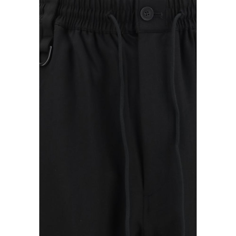 Y-3 Black Wool Oves Aries Casual Pants