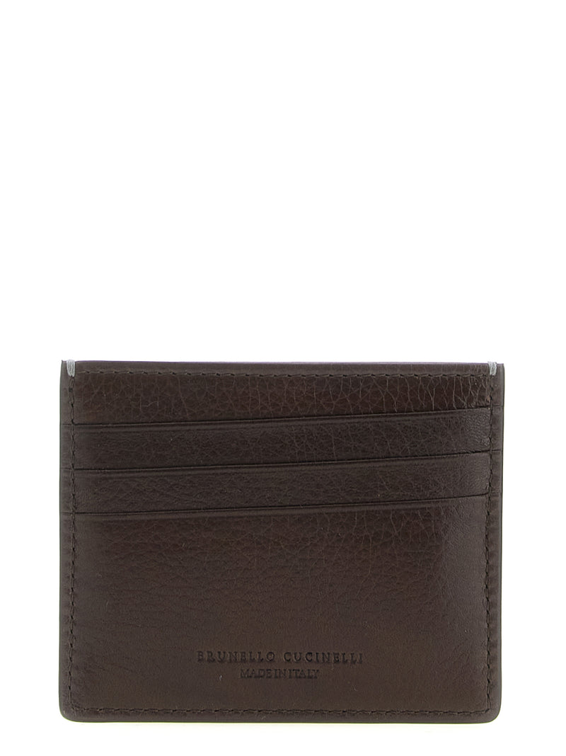 Brunello Cucinelli Brown Calfskin Cardholder