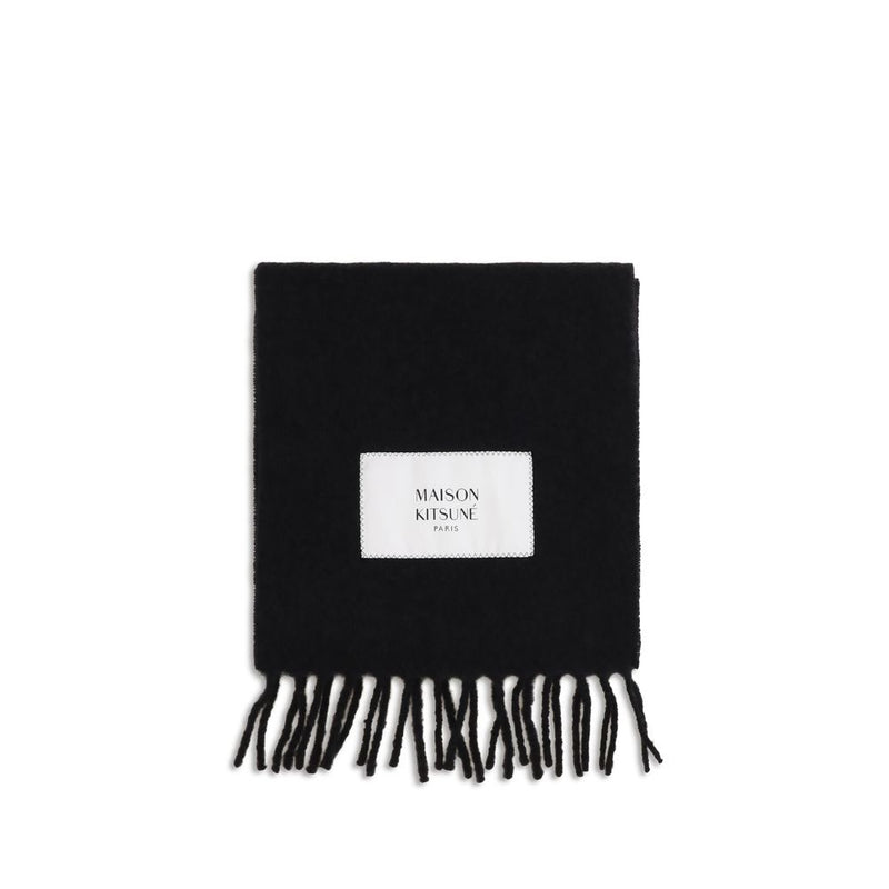 Maison Kitsuné Black Polyamide Scarf