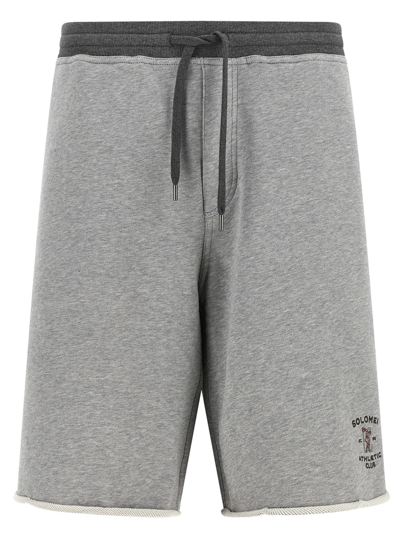 Brunello Cucinelli Gray Cotton Bermuda Shorts