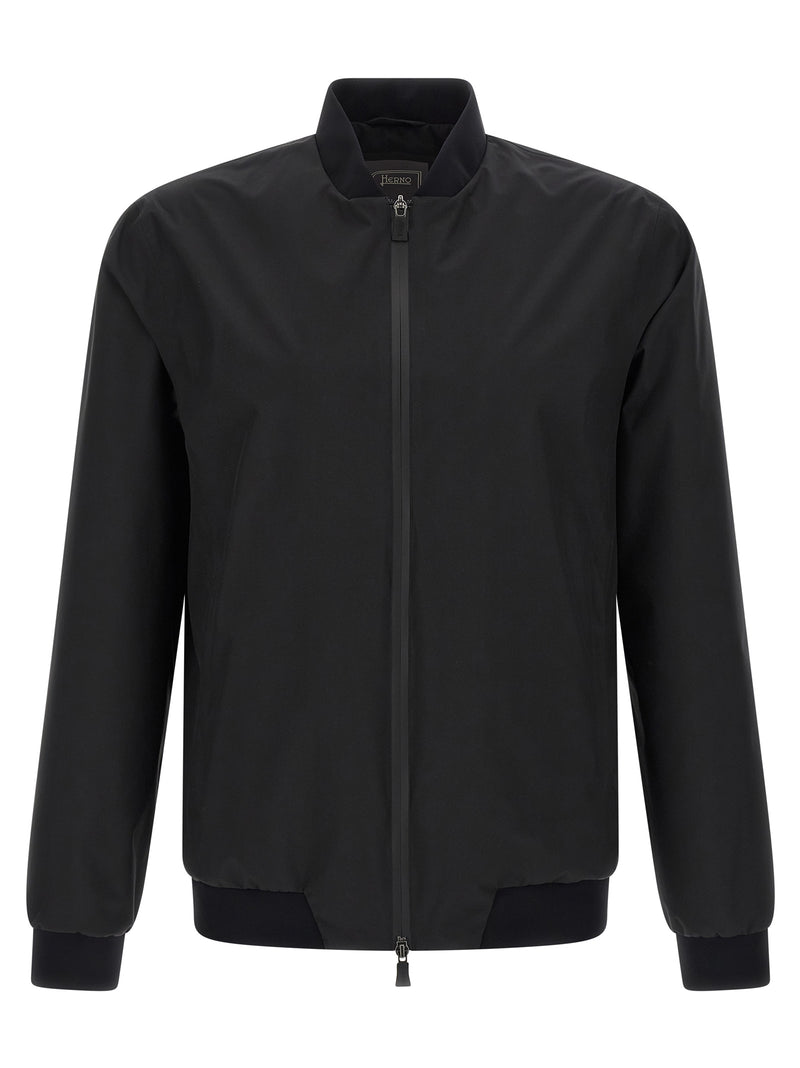 Herno Black Polyester Bomber