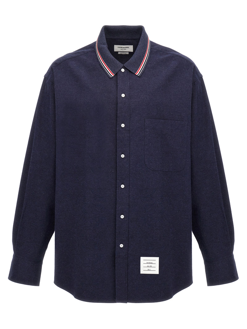 Thom Browne Blue Cotton Blouse