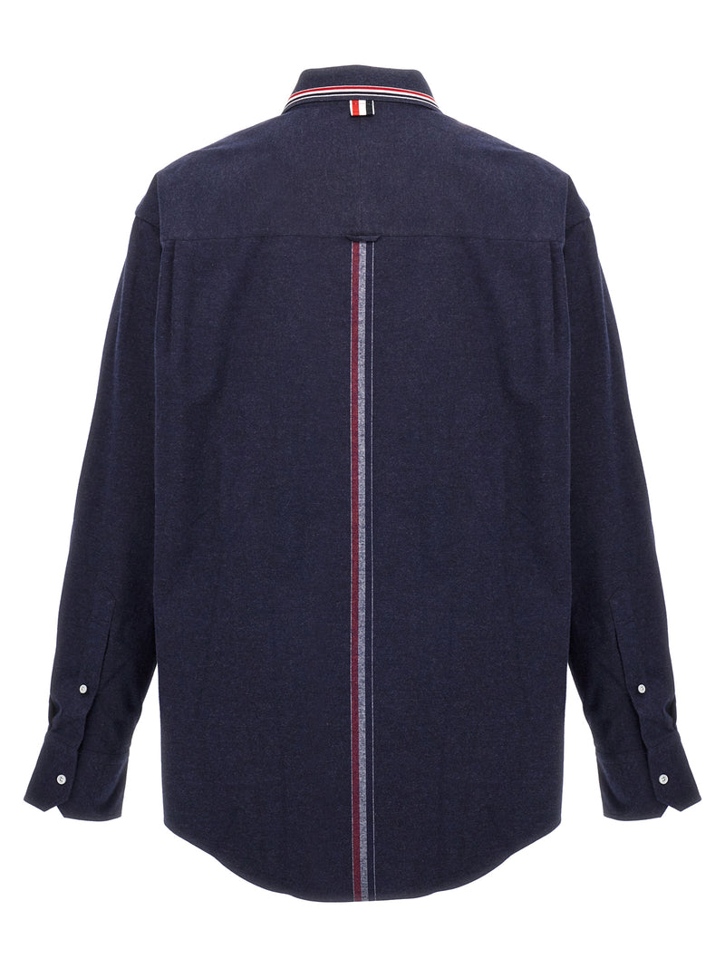Thom Browne Blue Cotton Blouse