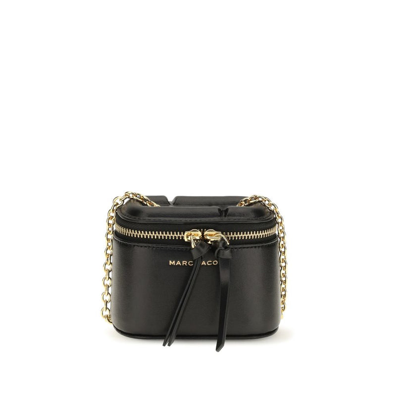 Borsa a spalla Marc Jacobs in pelle di vitello nera Bos Taurus