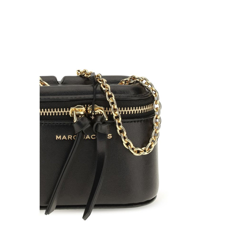 Borsa a spalla Marc Jacobs in pelle di vitello nera Bos Taurus