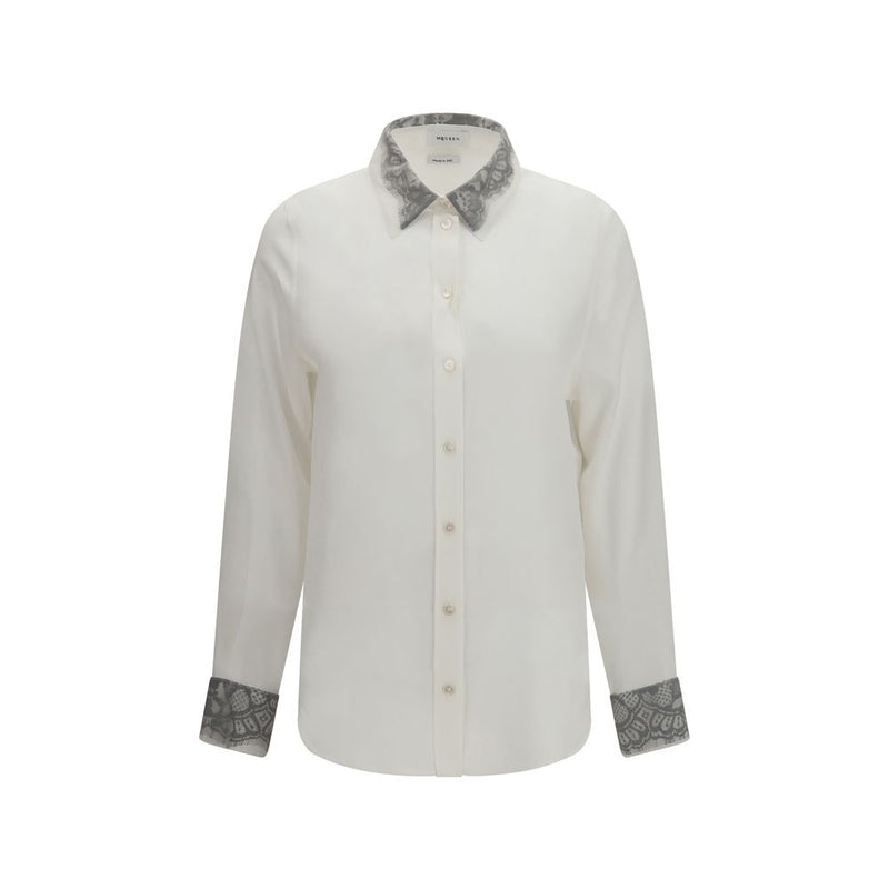 Alexander McQueen White Silk Dress Shirt