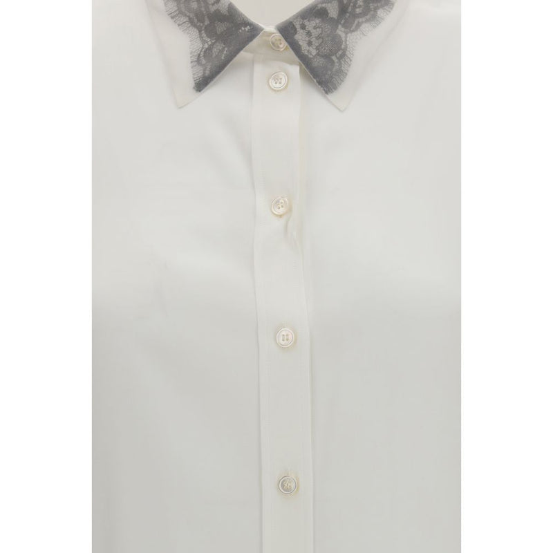 Alexander McQueen White Silk Dress Shirt