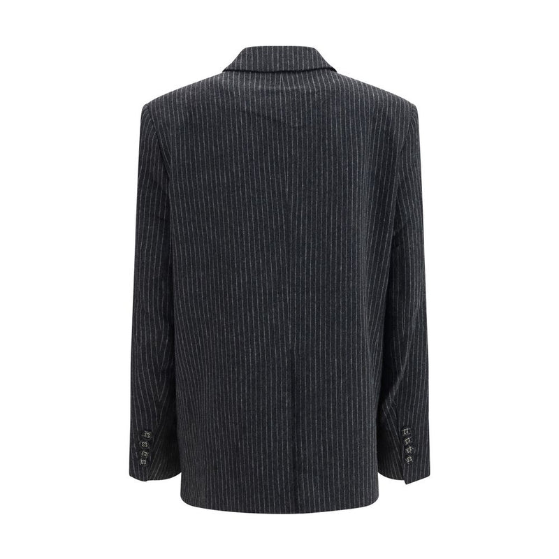Ganni Gray Wool Oves Aries Blazer