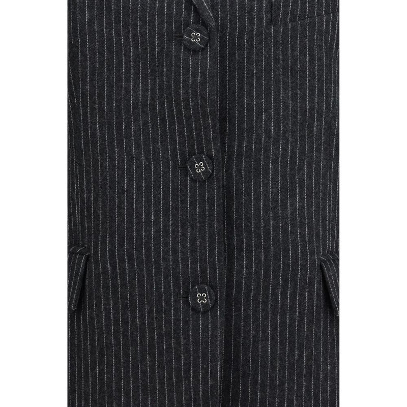 Ganni Gray Wool Oves Aries Blazer