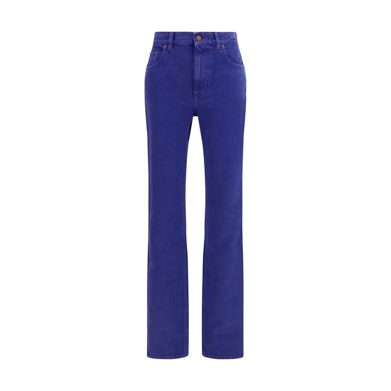 Chloé Blue Cotton Straight-Leg Jeans