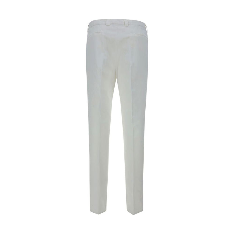 Brunello Cucinelli White Cotton Casual Pants