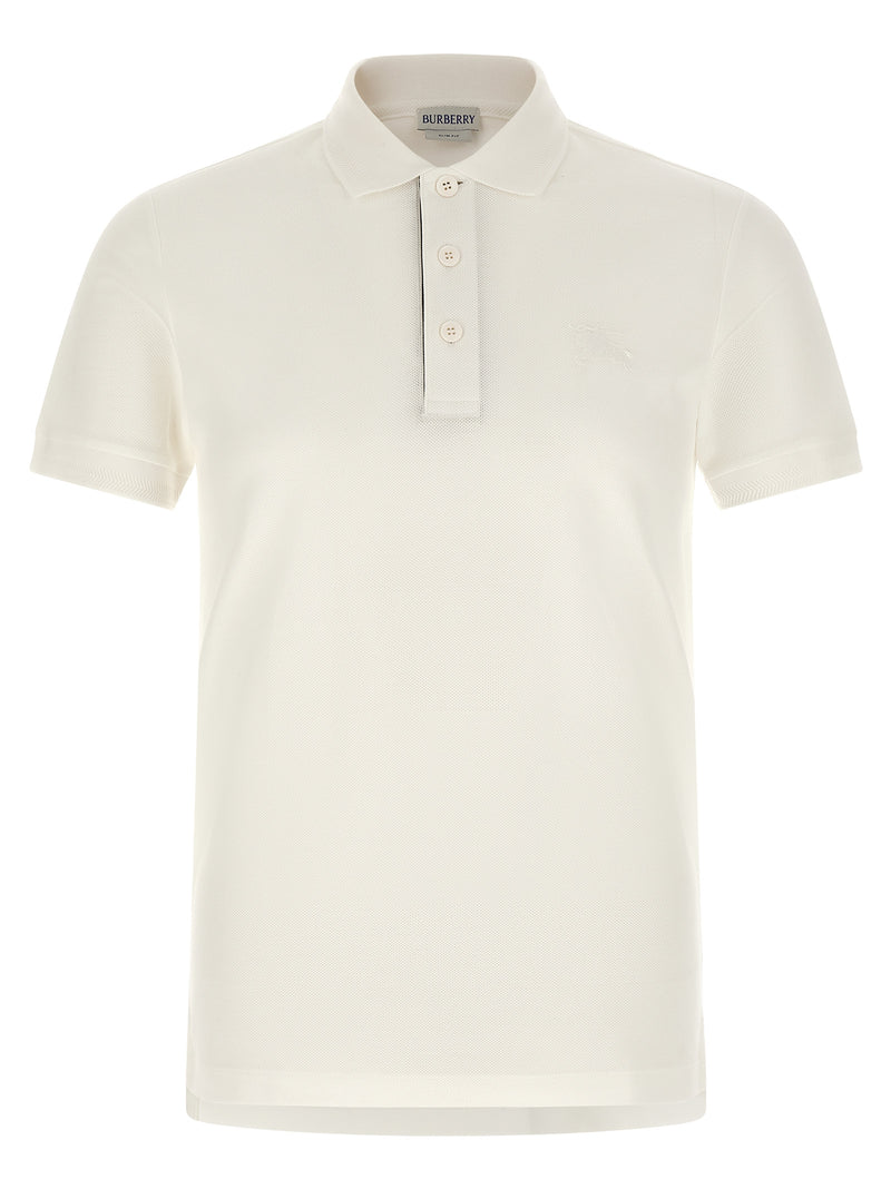 Burberry White Cotton Polo Shirt