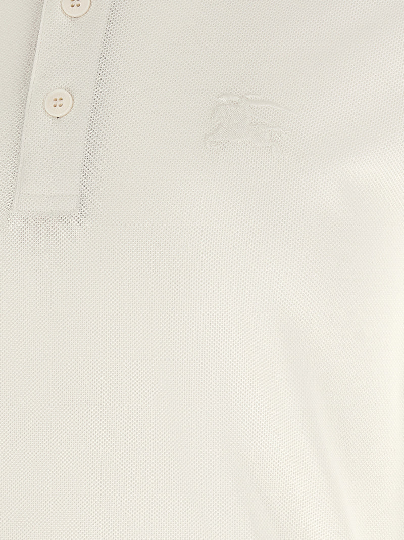 Burberry White Cotton Polo Shirt