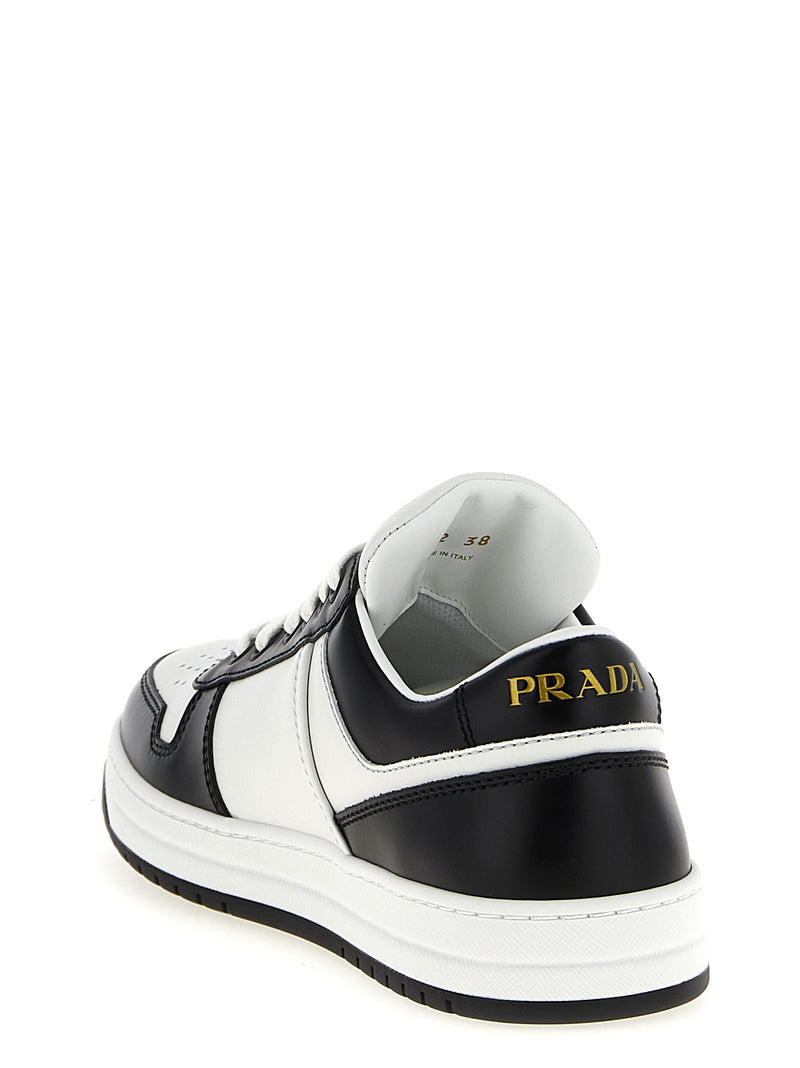 Prada Bicolor Calfskin Low Top Sneakers