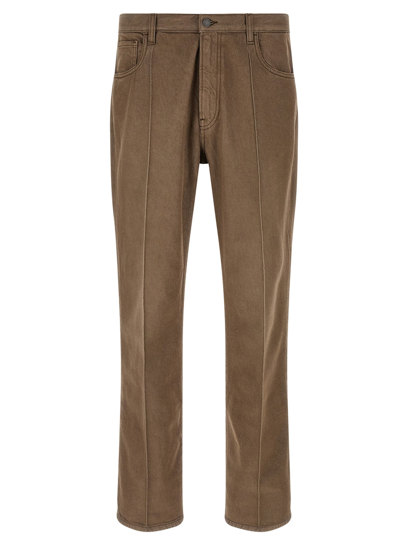 Prada Brown Cotton Casual Pants