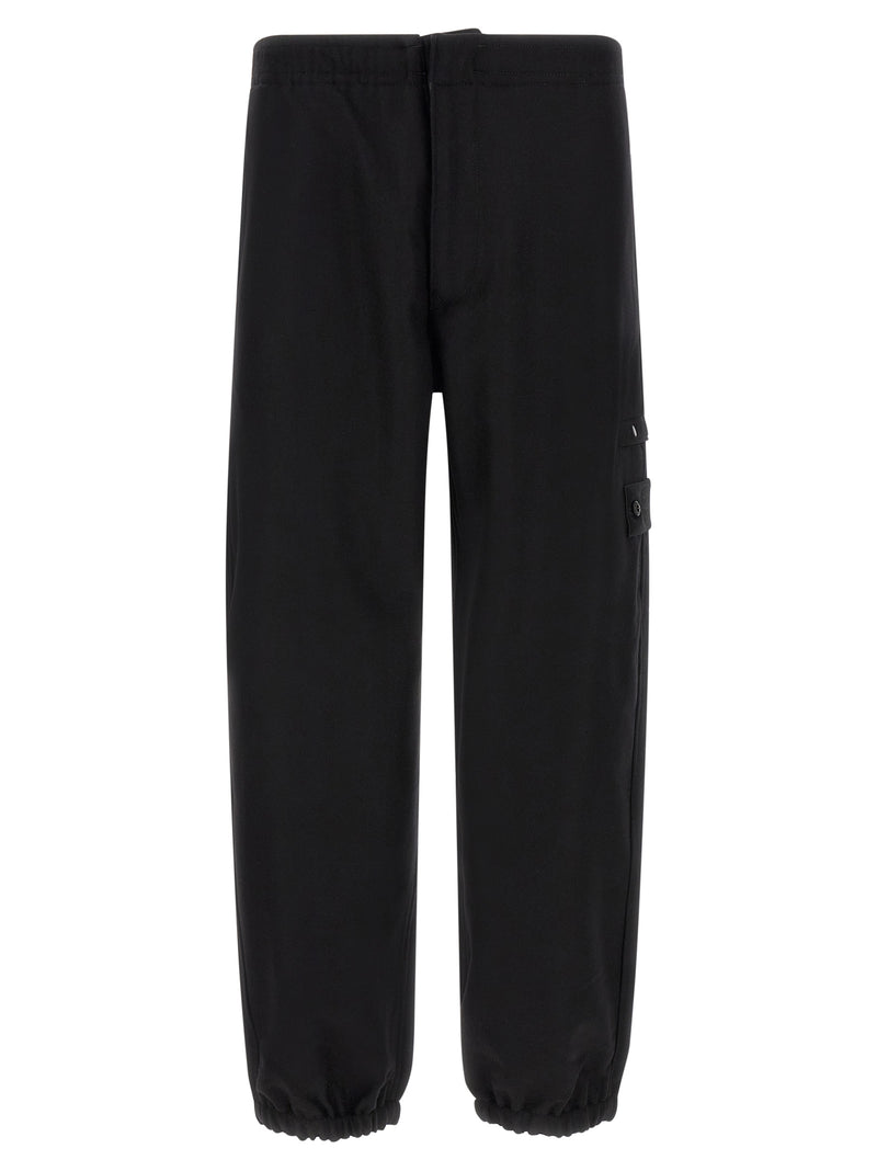 Stone Island Black Virgin Wool Cargo Pants