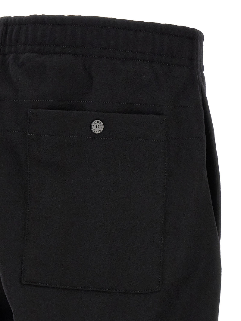 Stone Island Black Virgin Wool Cargo Pants
