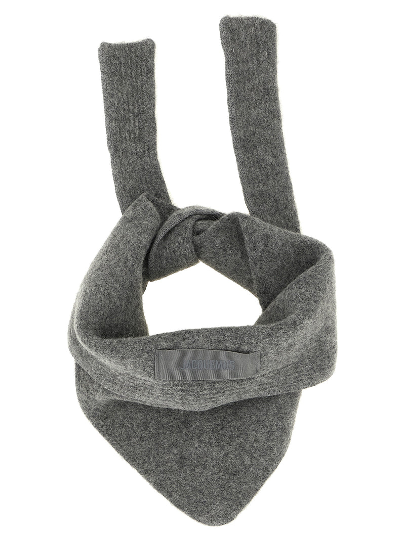 Jacquemus Gray Wool Scarf