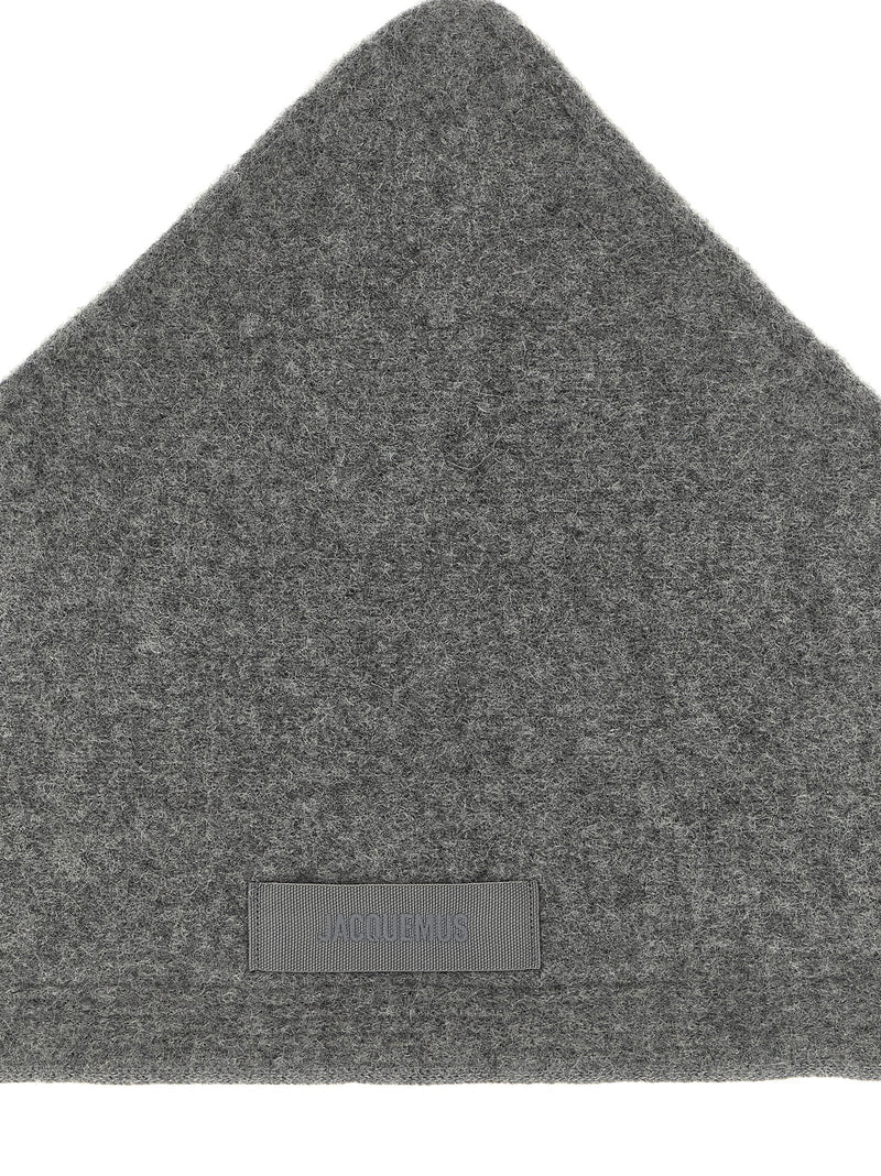 Jacquemus Gray Wool Scarf