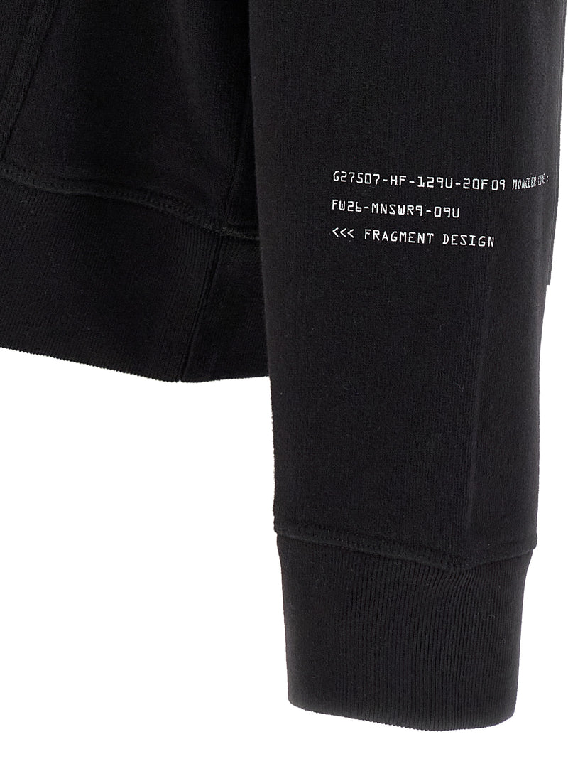 MONCLER GENIUS Black Cotton Sweatshirt