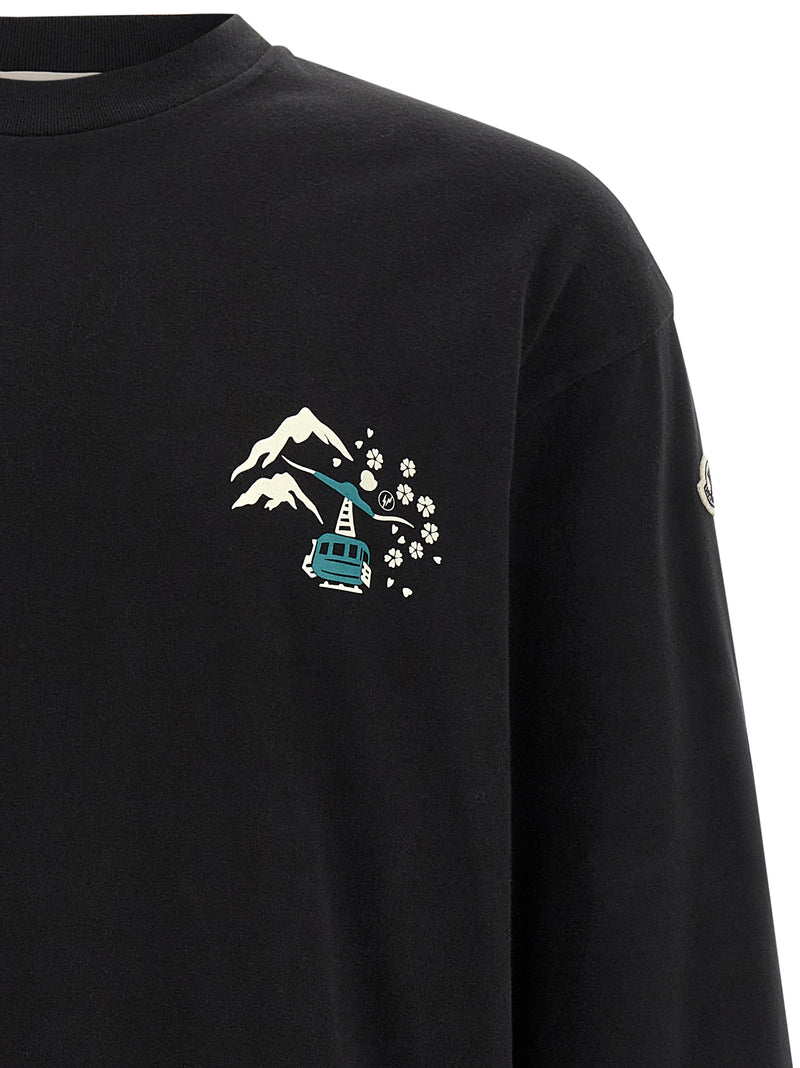 MONCLER GENIUS Black Cotton T-Shirt