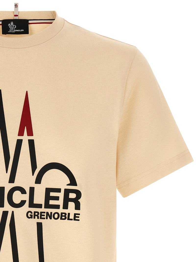 Moncler Grenoble Beige Cotton T-Shirt