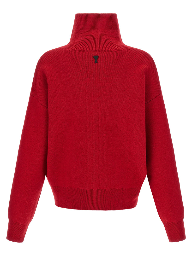 Ami Paris Red Wool Cardigan