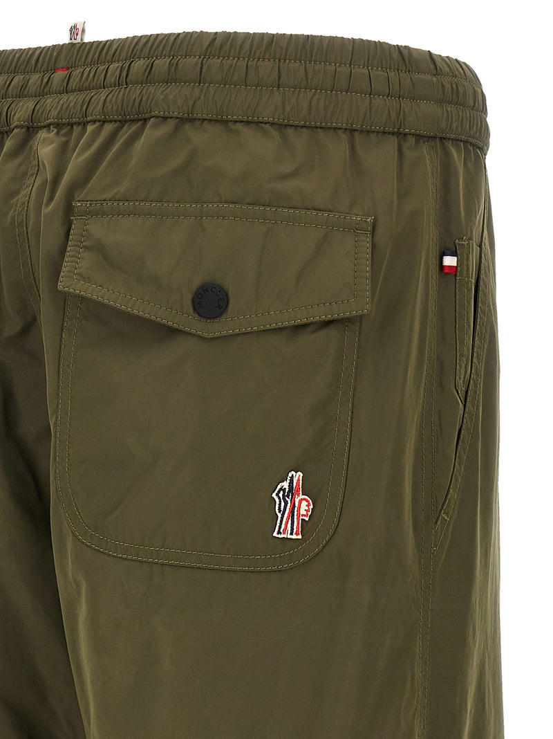Pantalones de chándal de poliéster bicolor de Moncler Grenoble (pantalones de entrenamiento)