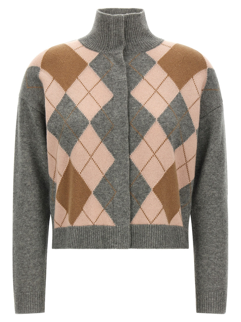 Max Mara Gray Wool Cardigan