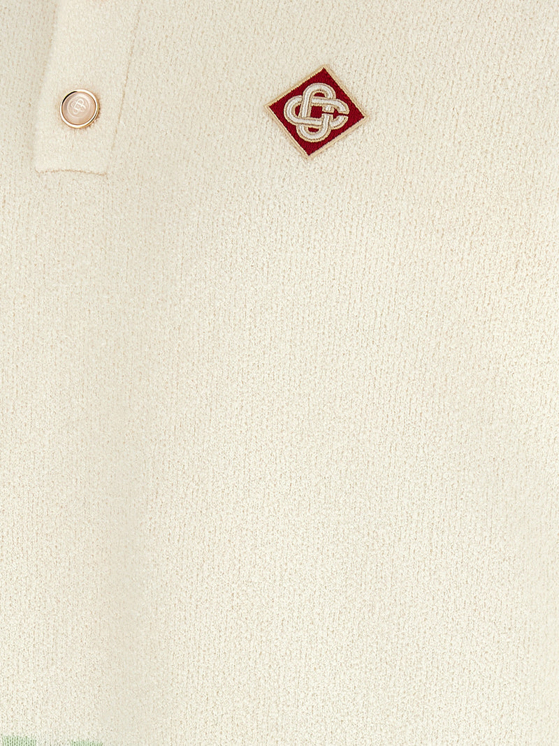 Casablanca Bicolor Cotton Polo Shirt